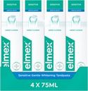 Elmex Sensitive Whitening Tandpasta 4 x 75ml - Voor Gevoelige Tanden - Voordeelverpakking
