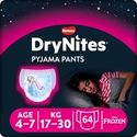 Huggies DryNites Pyjama Pants meisjes 4-7 jaar - 64 stuks