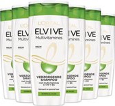 L'Oréal Paris Elvive Multivitamine Shampoo - 6 x 250 ml - Voordeelverpakking