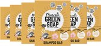 Marcel's Green Soap Shampoo Bar Vanilla & Cherry Blossom - 6 x 90 ml