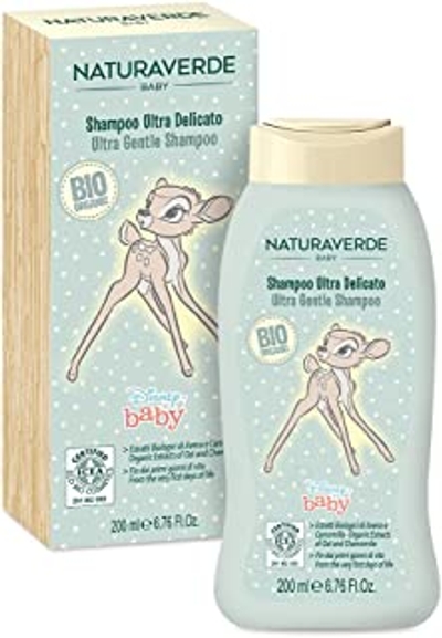 Disney Baby BIO ICEA Eco Cosmetics Ultra zachte shampoo met haverextracten en kamille - bamboe, 200 ml