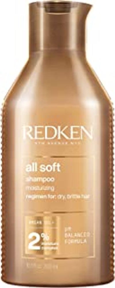 Redken All Soft Shampoo – Hydraterende en verzorgende shampoo voor zijdezacht haar – 300 ml