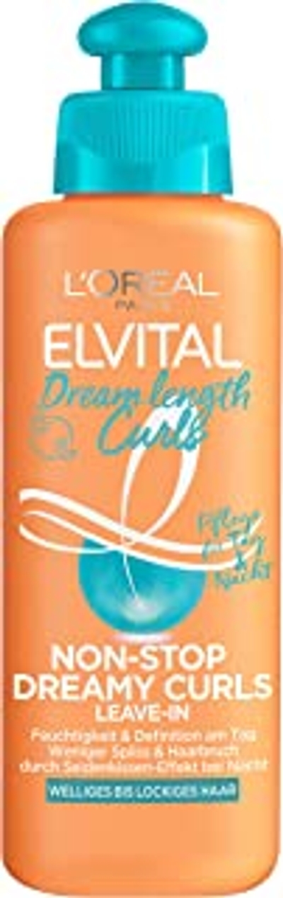 L'Oréal Paris Elvital Leave-In Conditioner voor gedefinieerde krullen, anti-kroes haarkuur voor meer zwaai en grip, Dream Length Curls Non-Stop Dreamy Curls, 1 x 200 ml