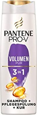 Pantene Pro-V Pure 3-in-1 shampoo + verzorgende spoeling + intensieve verzorging, Pro-V formule + antioxidanten, voor fijn, plat haar, 250 ml