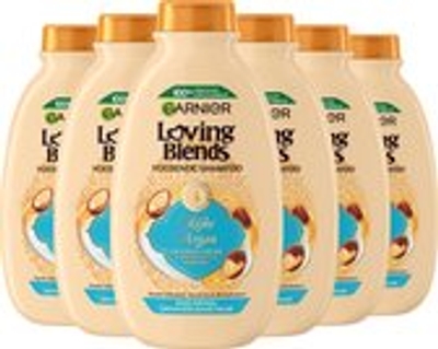 Garnier Loving Blends Rijke Argan Voedende Shampoo Voordeelverpakking - Zeer Droog, Onhandelbaar Haar - 6 x 300ml