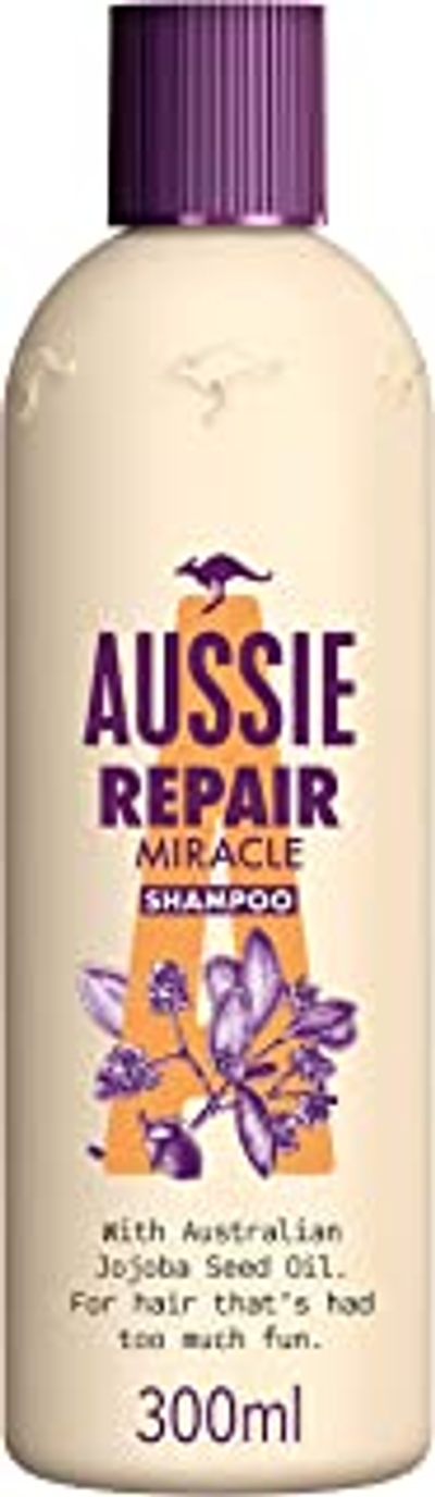 Aussie Repair Miracle Shampoo voor beschadigd haar, 300 ml, shampoo voor dames, met jojobazaadolie, met jojobazaadolie, haarverzorging voor droog haar, dierproefvrij