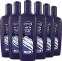 Andrélon Zilver Care Men Shampoo - 6 x 300 ml - Voordeelverpakking