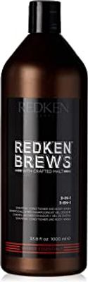 Redken Brews Mens 3 in 1 Shampoo Conditioner en Body Wash 1000ml