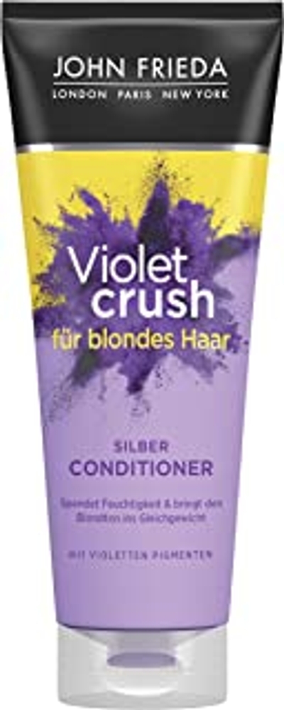 John Frieda Violet Crush - anti-vergeling conditioner - inhoud: 250 ml - ook tegen sinaasappel tinten - met paarse pigmenten