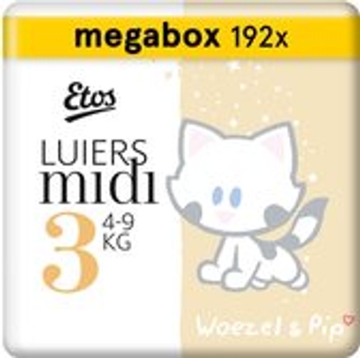 Etos Woezel & Pip  luiers maat 3 - 192 stuks