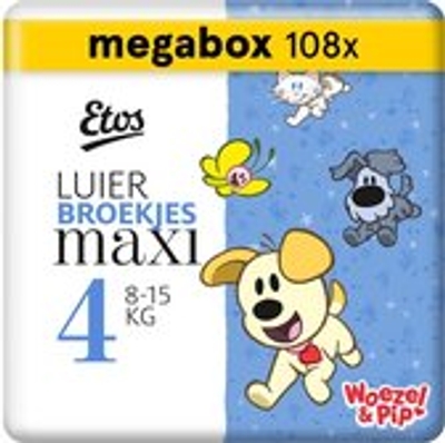Etos Woezel & Pip  luierbroekjes maat 4 - 108 stuks