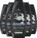 Schwarzkopf Men 3in1 Charcoal Shampoo 5x 400ml