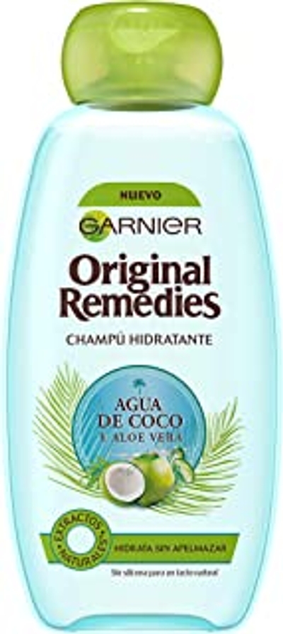 Garnier Remedies vochtinbrengende shampoo, kokoswater en aloë vera voor normaal haar, 300 ml