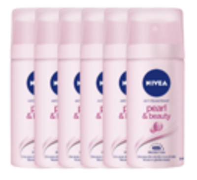 Nivea Pearl & Beauty Deodorantspray Mini - 6 x 35 ml