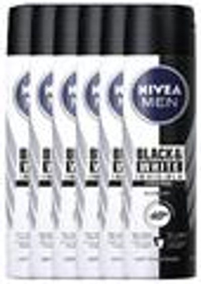 Nivea Men Black & White Invisible Original Deodorant Spray - 6 x 150 ml