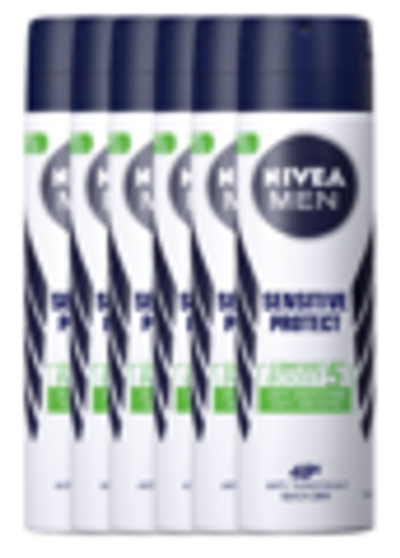 Nivea Men Sensitive Protect Deodorant Spray - 6 x 150 ml