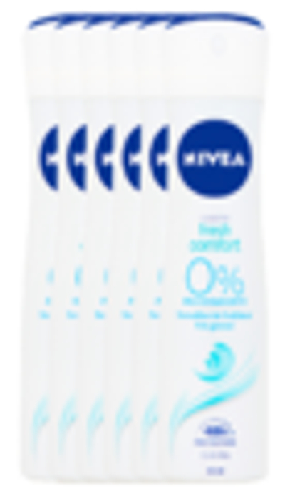 Nivea Fresh Comfort Deodorant Spray - 6 x 150 ml