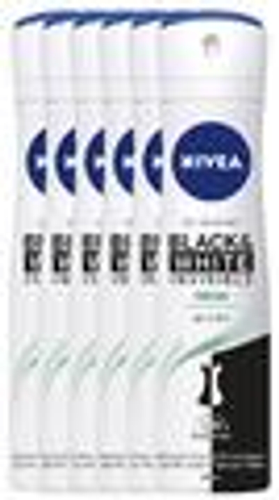 Nivea Black & White Invisible Fresh Deodorant Spray - 6 x 150 ml