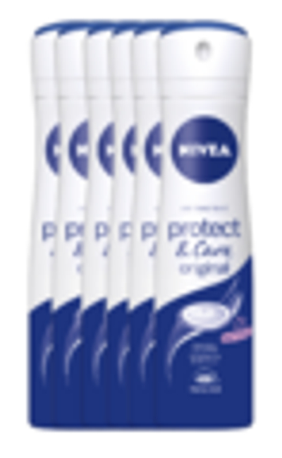 Nivea Protect & Care Deodorant Spray - 6 x 150 ml