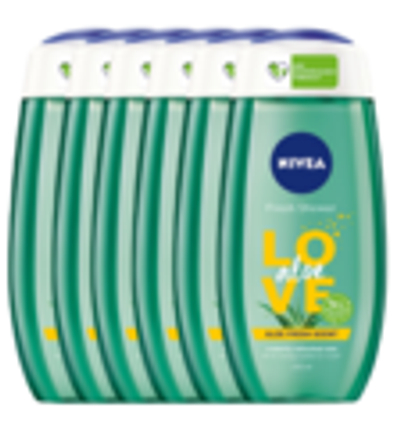 Nivea Love Aloë Showergel Voordeelverpakking 6x250 ml