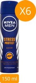 NIVEA MEN Stress Protect - 6 x 150 ml - Deodorant Spray