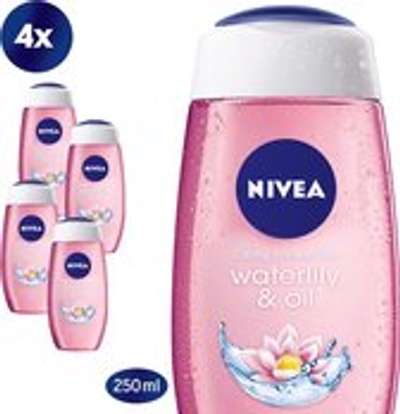 NIVEA Waterlily & Oil Douchegel - 4 x 250 ml