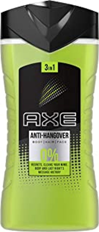 Axe 3-in-1 Douchegel Anti-Hangover Body, Haar & Gezicht, 6-Pack 6 x 250 ml