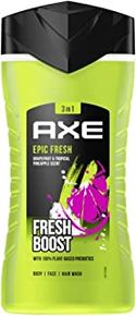 Axe 3-in-1 douchegel & shampoo Epic Fresh voor langdurige frisheid en geur, dermatologisch getest, 250 ml, 1 stuk