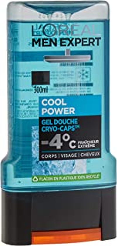 L'Oréal Men Expert Cool Power Fresh Extreme Douchegel voor heren, 300 ml
