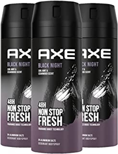 Axe Deospray Black Night - 3 x 150 ml