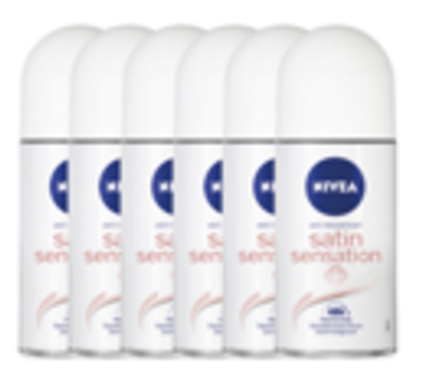 Nivea Satin Sensation Anti-Transpirant Roll-On Voordeelverpakking 6x50 ml