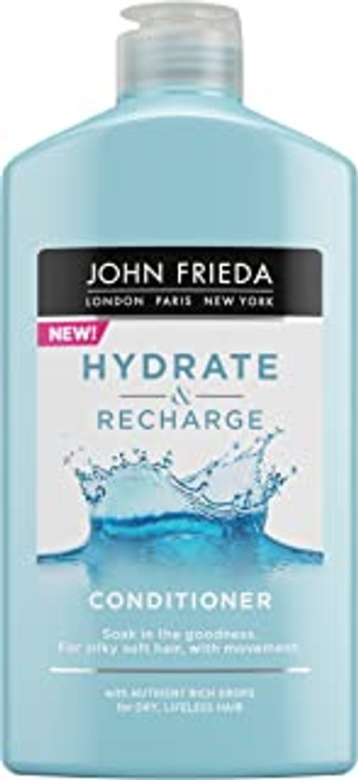 John Frieda Hydrate & Recharge Conditioner 250 ml, Hydraterende Conditioner voor droog, beschadigd haar