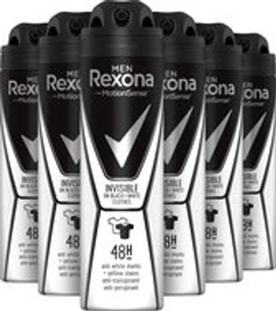 Rexona Men Invisible Anti-Transpirant Spray - 6 x 150 ml 
