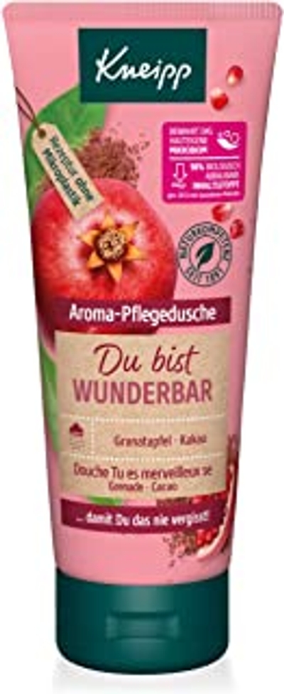 Kneipp Du bist wunderlich Aroma-verzorgende douchegel met natuurlijke extracten van granaatappel en cacao, bevat natuurlijk verzorgende olie voor een zacht en soepel huidgevoel, 200 ml