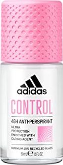 adidas Control Anti-transpirant deodorant roll-on voor haar, 48 uur droogbescherming en langdurige frisheid, veganistisch, 50 ml