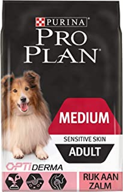 Pro Plan Medium Adult Sensitive Skin - Hondenvoer Droogvoer - Zalm - 14 kg hondenbrokken