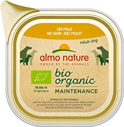 Almo Nature Dagmenu Biologisch hondenvoer, kip, 100 gram - natvoer honden