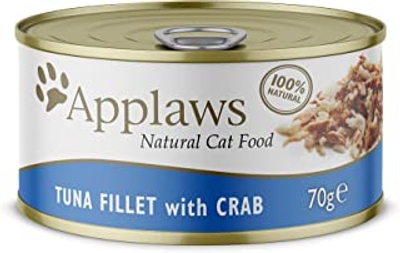 Applaws Kattenblik 24x70g Tonijn met krab,Multi-kleuren - natvoer katten