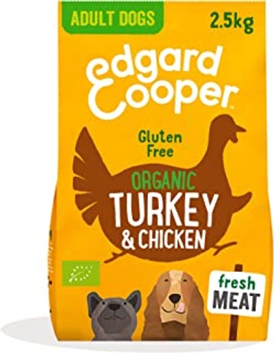 Edgard & Cooper Droog hondenvoer, biologische kalkoen en kip 2,5 kilo - hondenbrokken