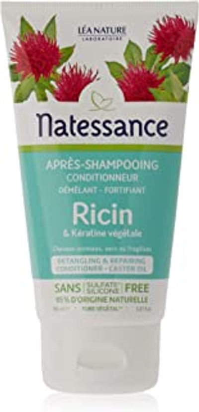 Natessance Capillaire conditioner met ricinusolie en plantaardige keratine, 150 ml