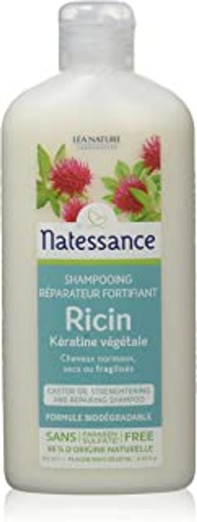 Natessance Shampoo voor ricine/plantaardige keratine, 250 ml