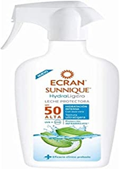 Ecran Sunnique 8411135484313 Zonnemelkspray met aloë vera SPF 50, intensieve vochtvoorziening, 300 ml