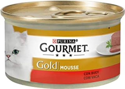 Gourmet Gold mousse met rundvlees, 85 g - natvoer katten