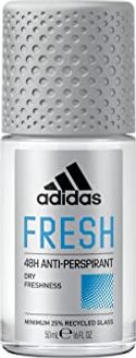 adidas Fresh anti-transpirant deodorant roll-on voor hem, 48 uur droogbescherming en extra langdurige frisheid, 50 ml