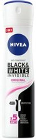 NIVEA Deodorant Spray Invisible For Black & White Clear - 150 ml