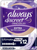 Always Discreet Ultimate Night Maandverband - 12 stuks