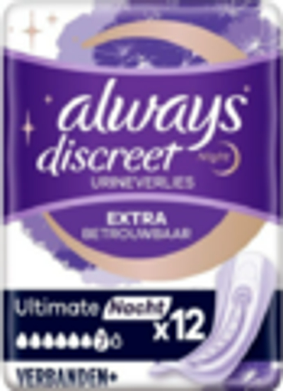 Always Discreet Ultimate Night Maandverband - 12 stuks