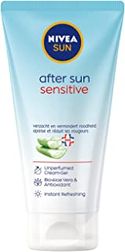 Nivea Sun Aftersun Sensitiv SOS Crèmegel, 175 ml, verkoelende aftersun-gel met rustgevende werking, met biologische aloë vera en antioxidanten voor de gevoelige huid