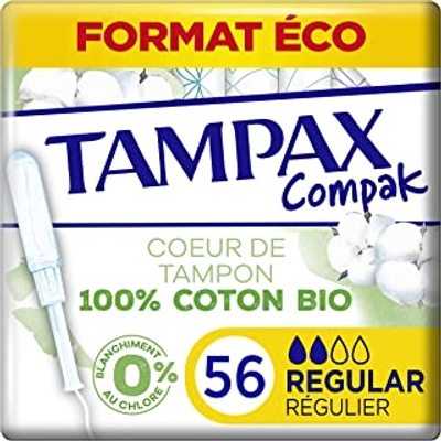 Tampax Cotton Protection Compak Tampons met applicator, 56 stuks