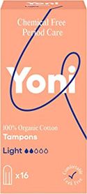 Yoni Tampons Light, Biologische Tampons vrij van chemicaliën - 16 stuks